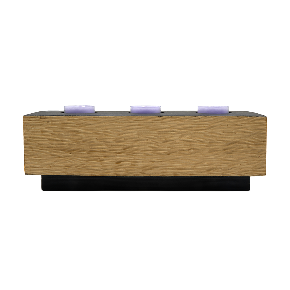 "Nero Gouge" wooden candle holder
