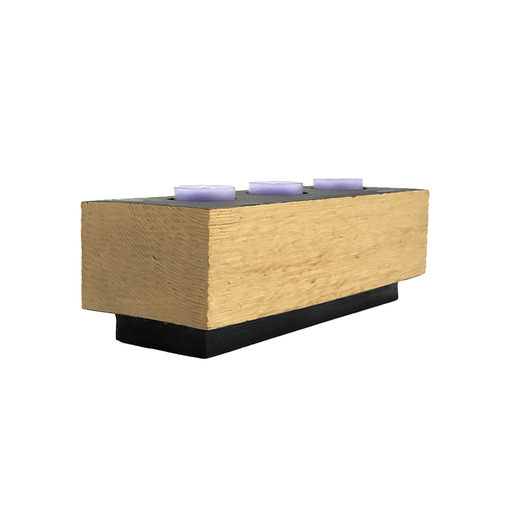 "Nero Gouge" wooden candle holder