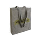 Shopper con soffietto in cotone riciclato