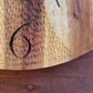 "Tribal" recycled wooden clock
